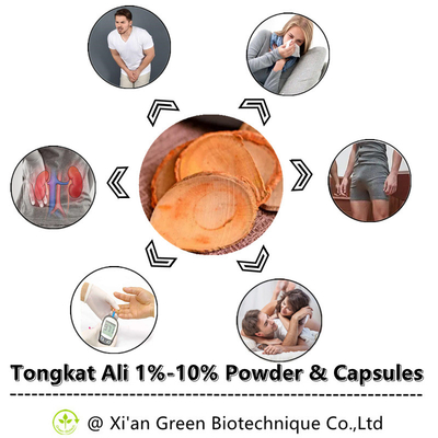 Tongkat अली निकालने 1% - 10% Eurycomanone पाउडर/मनुष्य स्वस्थ देखभाल के लिए कैप्सूल