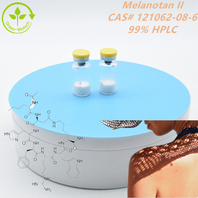 99.9% मेलानोटान-II पेप्टाइड्स बॉडी बिल्डिंग लियोफाइलाइज्ड पाउडर 10mg/फ्लायल
