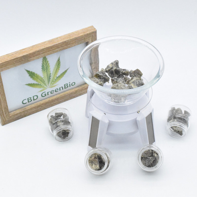स्मोक डाब सीबीडी वैक्स क्रम्बल 10 ग्राम प्रति बोतल THC मुक्त उच्च जैव उपलब्धता
